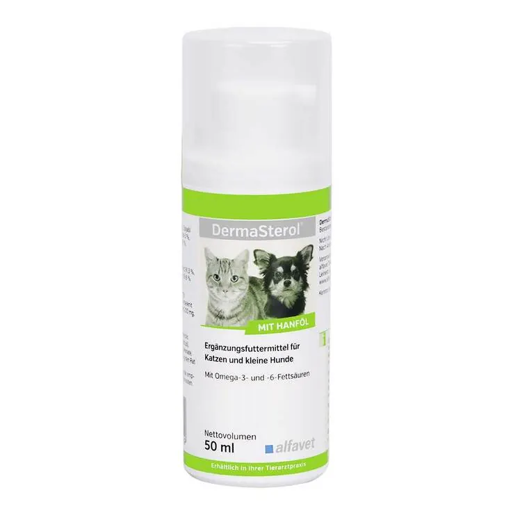 Dermasterol Ergänzungsfuttermittel Öl für Hunde und Katzen, 1X50 ml