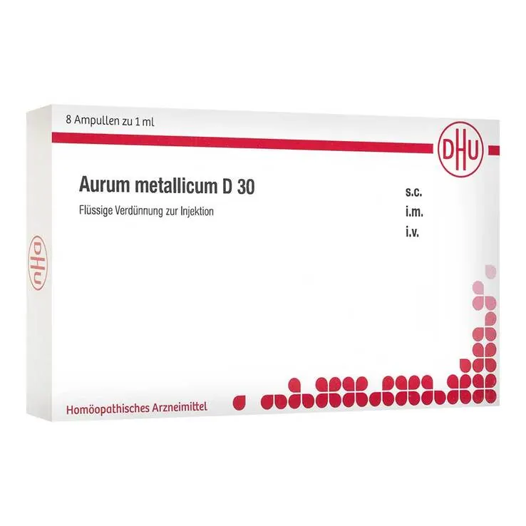 DHU Aurum metallicum D 30 Ampullen, 8X1 ml