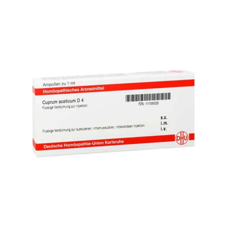 DHU Cuprum aceticum D 4 Ampullen, 8X1 ml