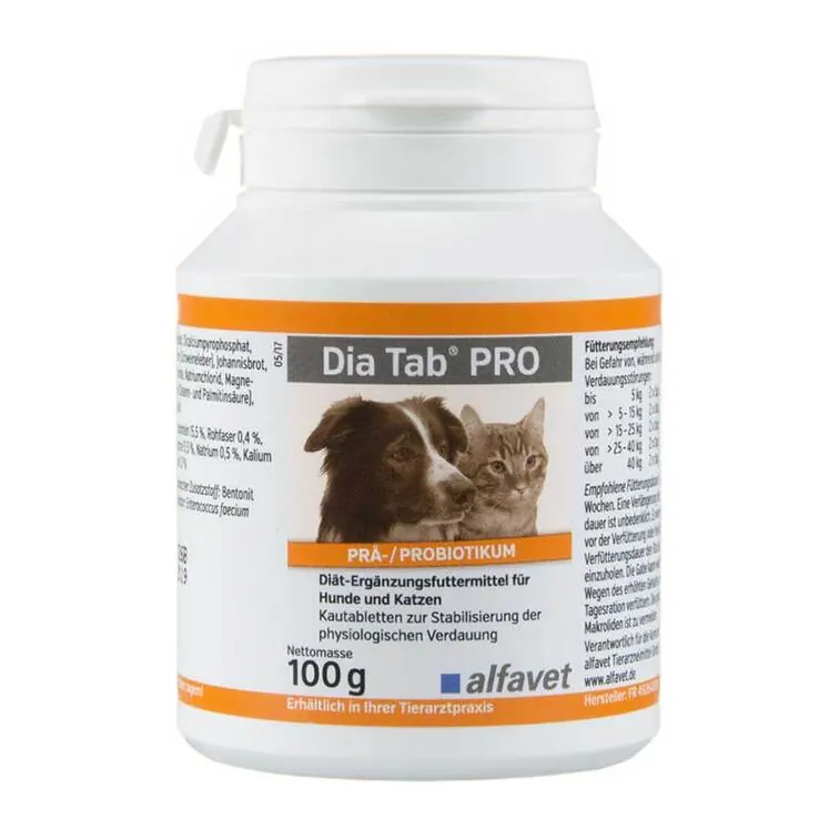 Dia Tab Pro Kautabletten für Hunde und Katzen, 100 g