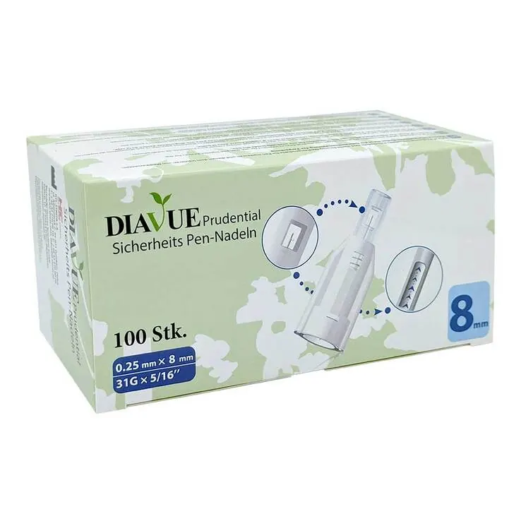 Diavue Prudential Sicherheits Pen-Nadeln 31 Gx8 mm, 100 St