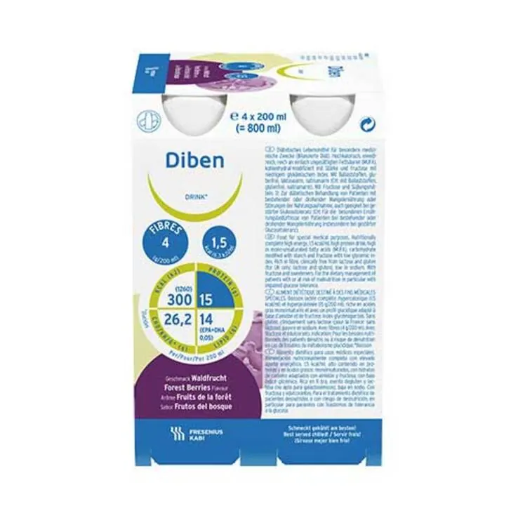Diben Drink Waldfrucht 1,5 kcal / ml, 4X200 ml