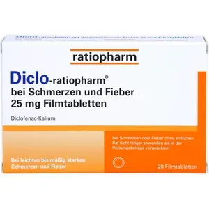 DICLO-RATIOPHARMbeiSchmerzenu.Fieber25mgFTA20St
