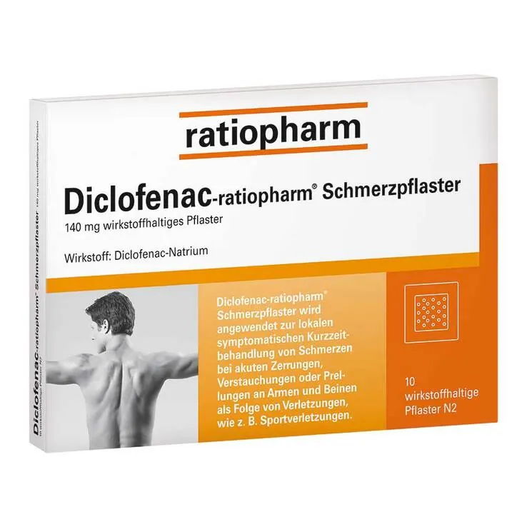 Diclofenac-ratiopharm Schmerzpflaster, 10 St