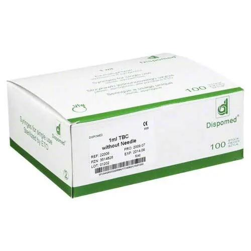 Dispomed Tbc Spritze 1 ml ohne Kanüle, 100 St