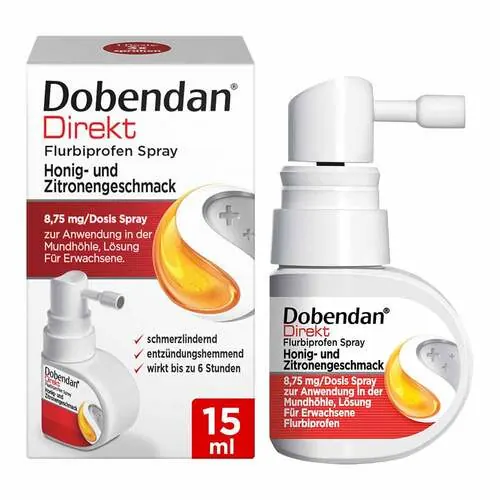 Dobendan Direkt Flurbiprofen Spray Honig & Zitrone, 15 ml