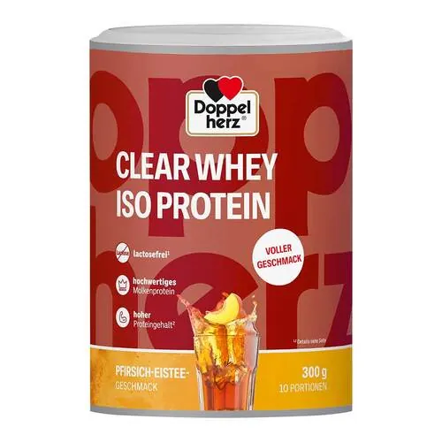Doppelherz Clear Whey Iso Protein Pfirsich-Eistee, 300 g