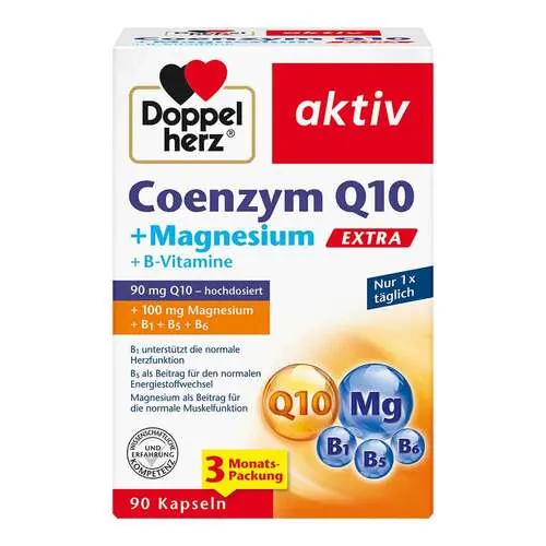 Doppelherz Coenzym Q10 Extra + Magnesium Kapseln, 90 St