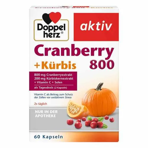 Doppelherz Cranberry + Kürbis Kapseln, 60 St