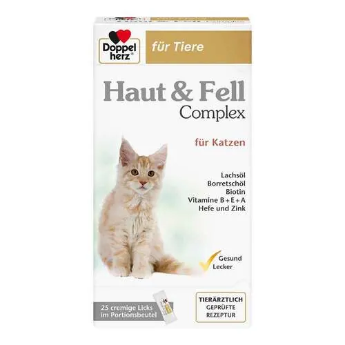 Doppelherz für Tiere Haut&Fell Compl.Port.B.für Kat., 25 St