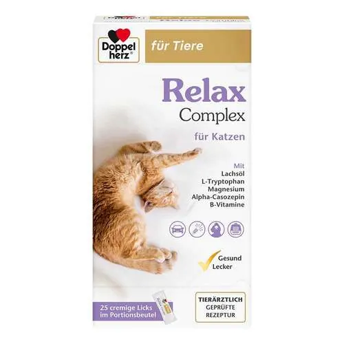 Doppelherz für Tiere Relax Complex Port.Beutel für Kat., 25X10 g
