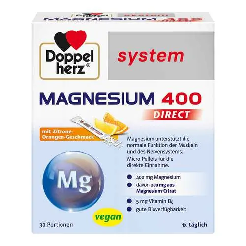 Doppelherz Magnesium 400 Direct system Pellets, 30 St