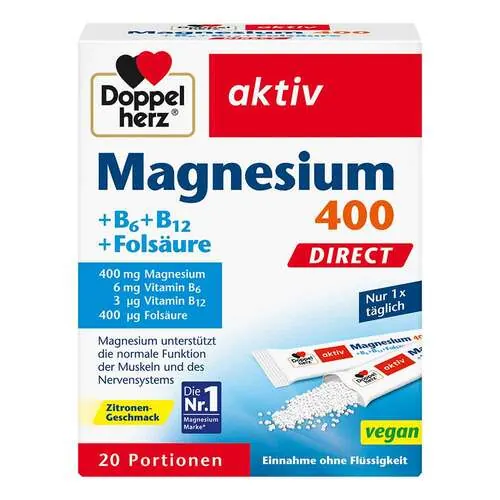 Doppelherz Magnesium + B Vitamine Direct Pellets, 20 St