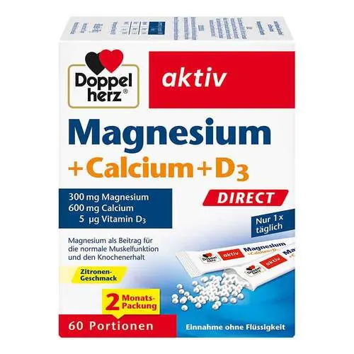 Doppelherz Magnesium + Calcium+D3 Direct Pellets, 60 St