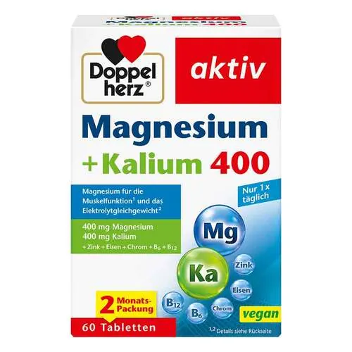 Doppelherz Magnesium + Kalium Tabletten, 60 St