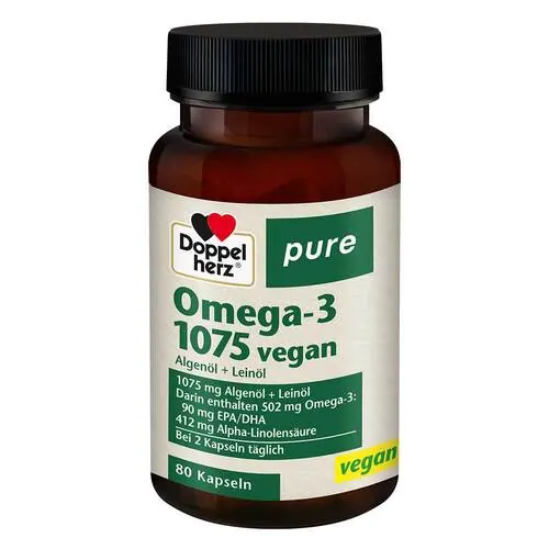 Doppelherz Omega-3 1075 vegan pure Kapseln, 80 St