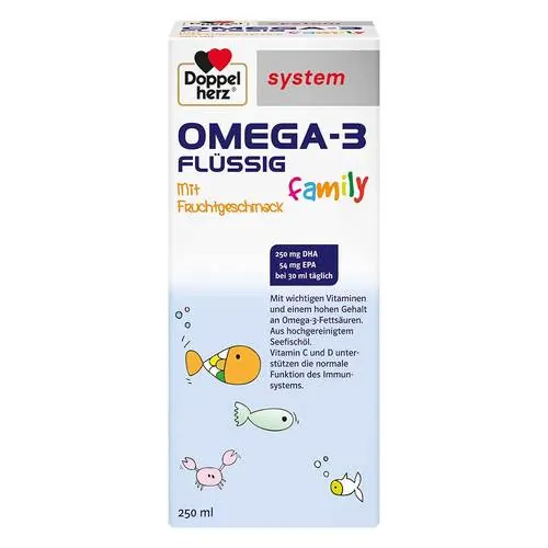 Doppelherz Omega-3 flüssig family system, 250 ml
