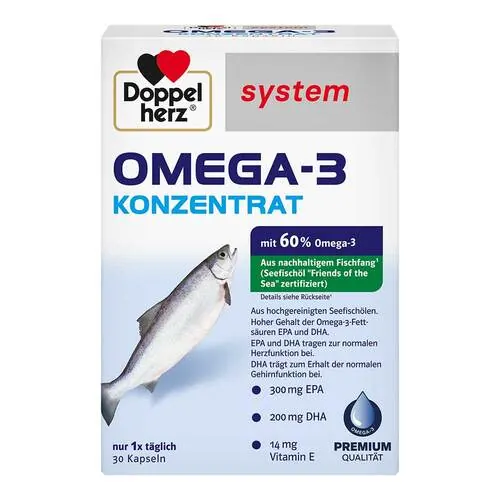 Doppelherz Omega-3 Konzentrat system Kapseln, 30 St