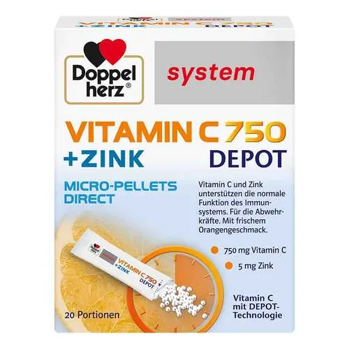 Doppelherz Vitamin C 750 Depot system Pellets, 20 St