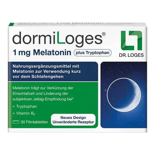 Dormiloges 1 mg Melatonin plus Tryptophan Filmtab., 30 St