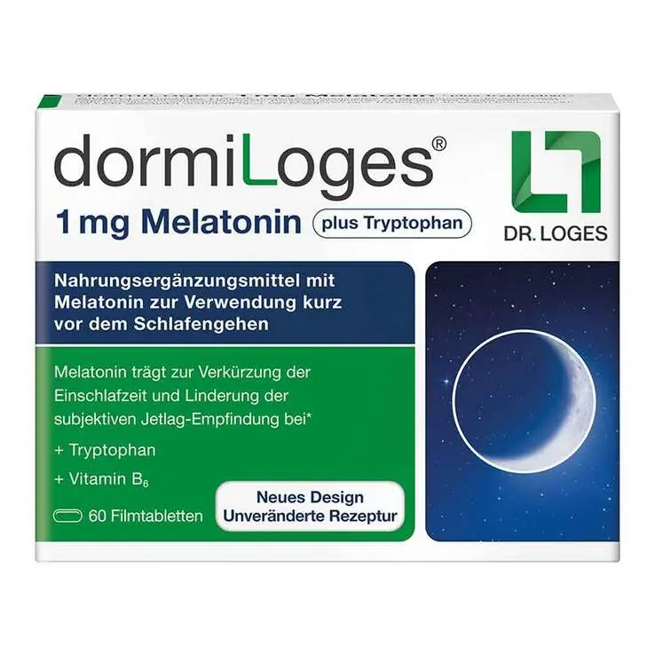 dormiLoges Melatonin plus Tryptophan Filmtabletten, 60 St