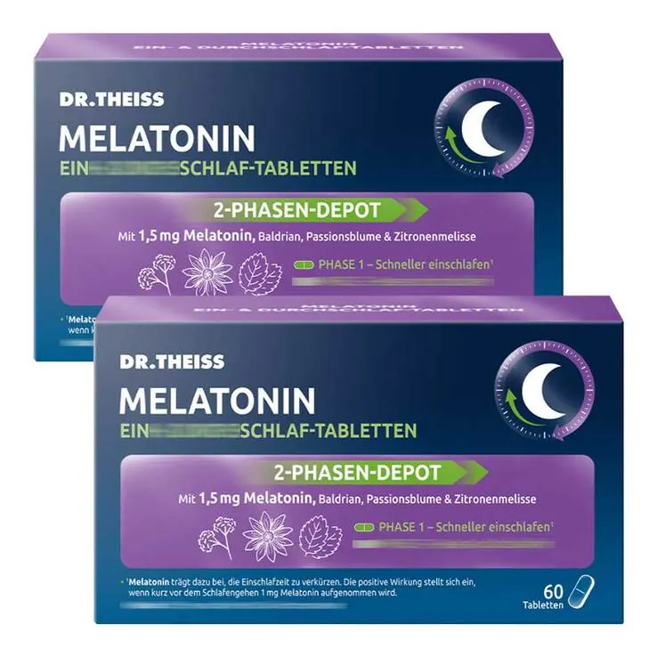 Dr. Theiss Melatonin Ein- & Durchschlaf-Tabletten, 2x60 St