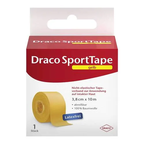 DRACO TAPEVERBAND 3,8 cmx10 m gelb, 1 St