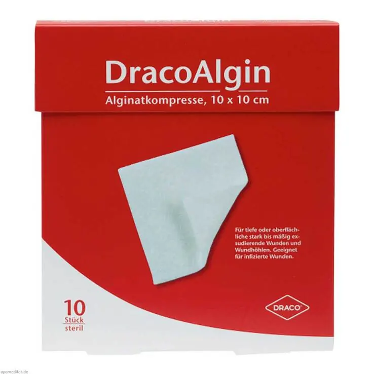 Dracoalgin 10x10cm Alginat K, 10 St