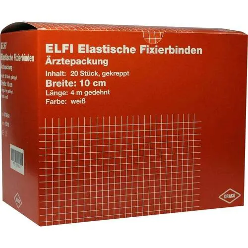 Dracoelfi elastisch Fixierbinde 10 cmx4 m gekreppt, 20 St