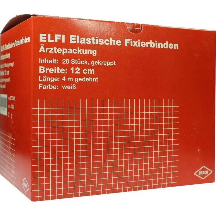 Dracoelfi elastisch Fixierbinde 12cmx4m gekreppt, 20 St