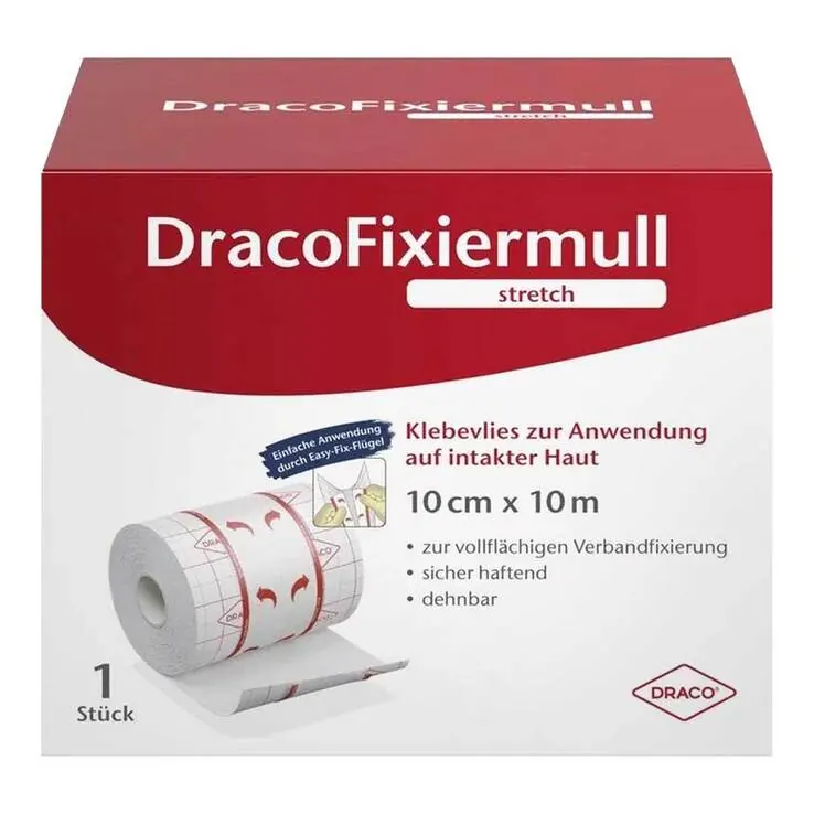 Dracofixiermull stretch 15 cmx10 m, 1 St