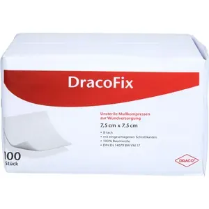 DRACOFIXOP-Kompressen7,5x7,5cmunsteril8fach100St