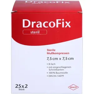 DRACOFIXPEELKompressen7,5x7,5cmsteril8fach25X2St