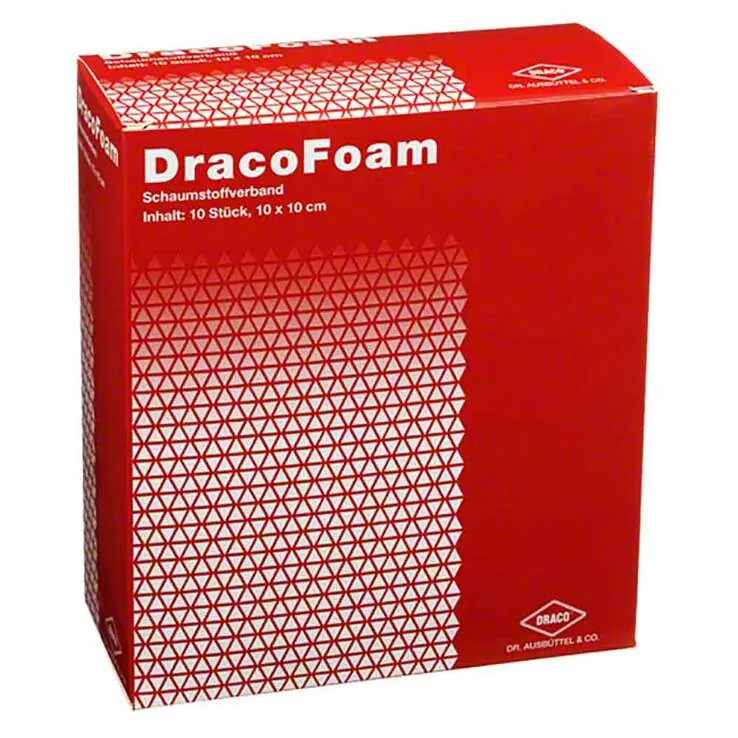Dracofoam Schaumstoff Wundauflage 10x10cm, 10 St