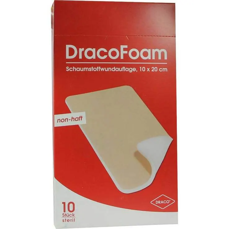 Dracofoam Schaumstoff Wundauflage 10x20cm, 10 St