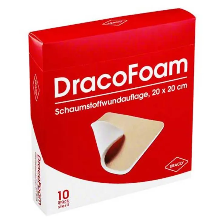Dracofoam Schaumstoff Wundauflage 20x20cm, 10 St