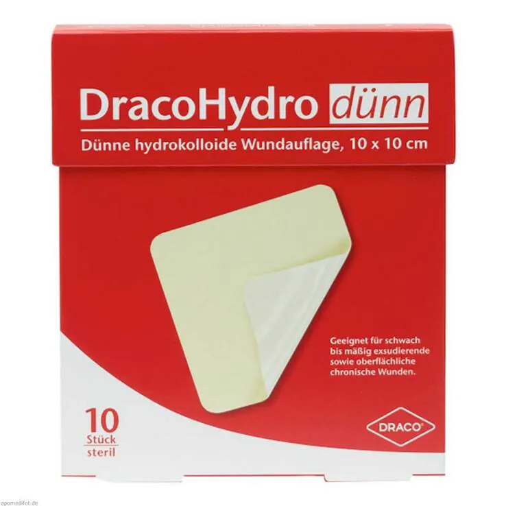 Dracohydro dünn Hydrokoll.Wundauflage 10x10cm, 10 St