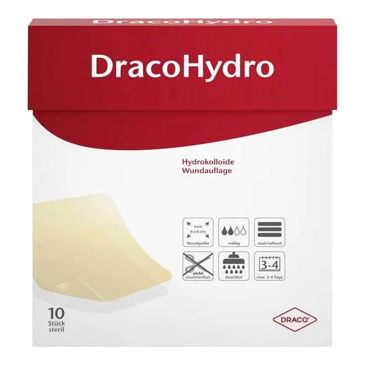 Dracohydro Hydrokoll.Wundauflage 5x5 cm, 10 St
