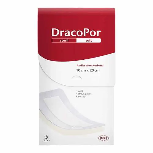Dracopor Wundverband 10x20 cm steril, 5 St