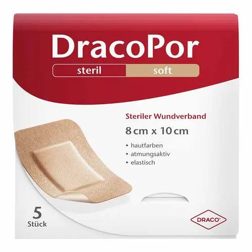 Dracopor Wundverband 8x10 cm steril hautfarben, 5 St