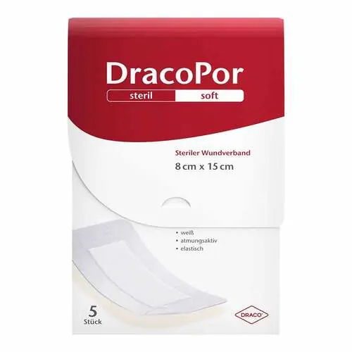 Dracopor Wundverband 8x15 cm steril, 5 St