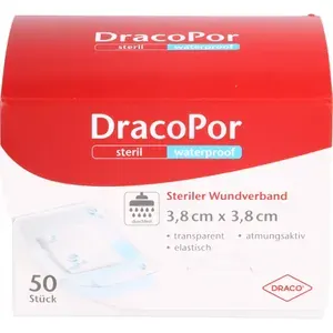 DRACOPORwaterproofWundverband3,8x3,8cmsteril50St