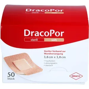 DRACOPORWundverband3,8x3,8cmsterilhautfarben50St