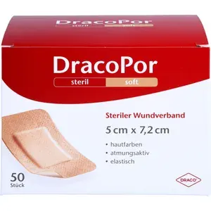 DRACOPORWundverband5x7,2cmsterilhautfarben50St