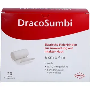 DRACOSUMBIFixierbinde6cmx4mweiß20St