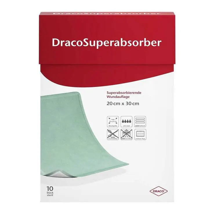 Dracosuperabsorber 20x30 cm Wundauflage, 10 St