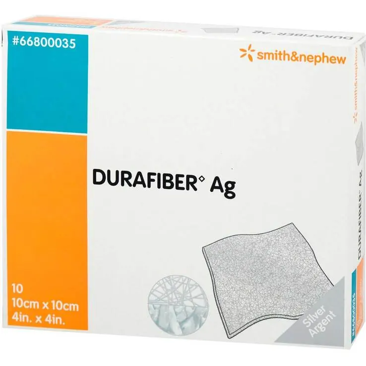 Durafiber Ag 10x10 cm Verband, 10 St