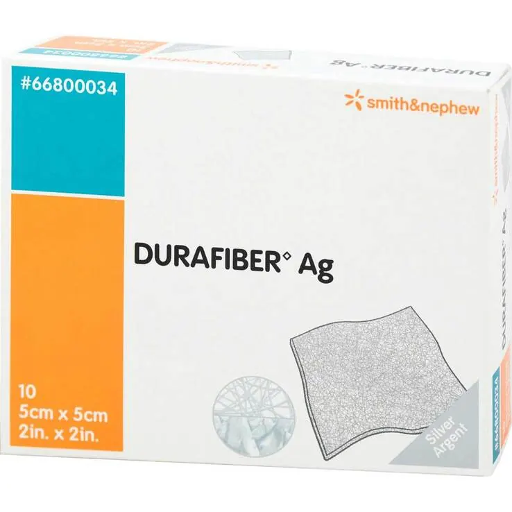 Durafiber Ag 5x5 cm Verband, 10 St