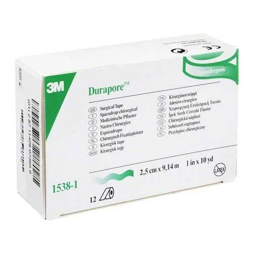 Durapore Silkpflaster 2,5 cmx9,1 m Rolle, 12 St