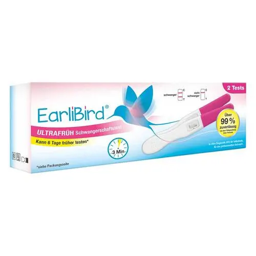 Earlibird Ultrafrüh Schwangerschaftstest Urin Do.P, 2 St